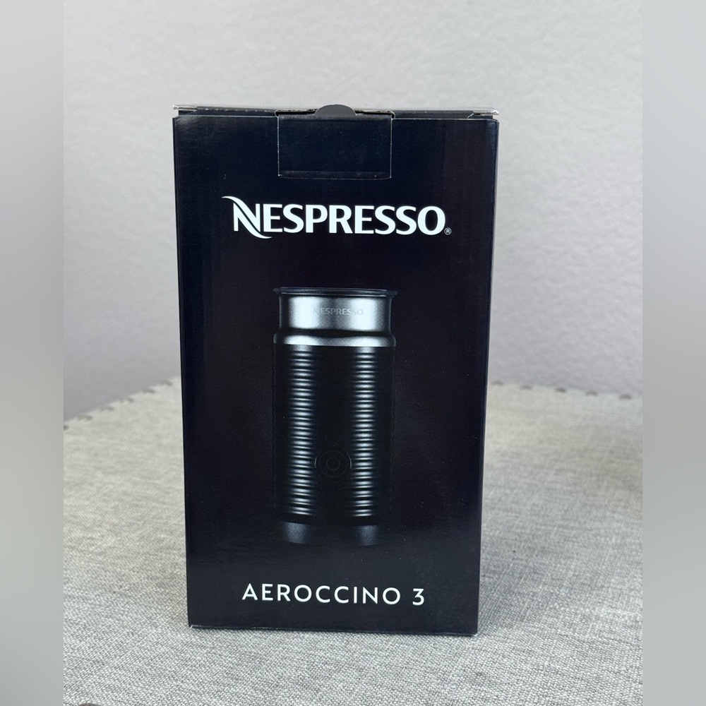 NESPRESSO AEROCCINO 3 MILK FROTHER
In Black (Makes the perfect holiday gift)!